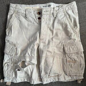 Abercrombie & Fitch distressed cargo shorts size 33